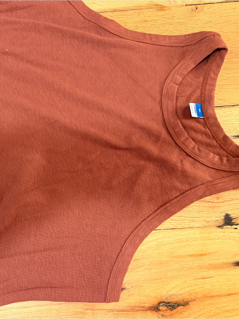 Old Navy Ribbed Scoop Neck Tank - Rust Brown